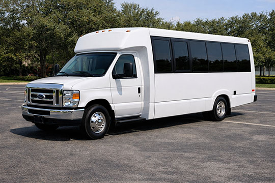18-passenger minibus available for charter in Taylor, TX